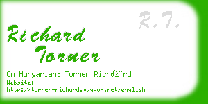 richard torner business card